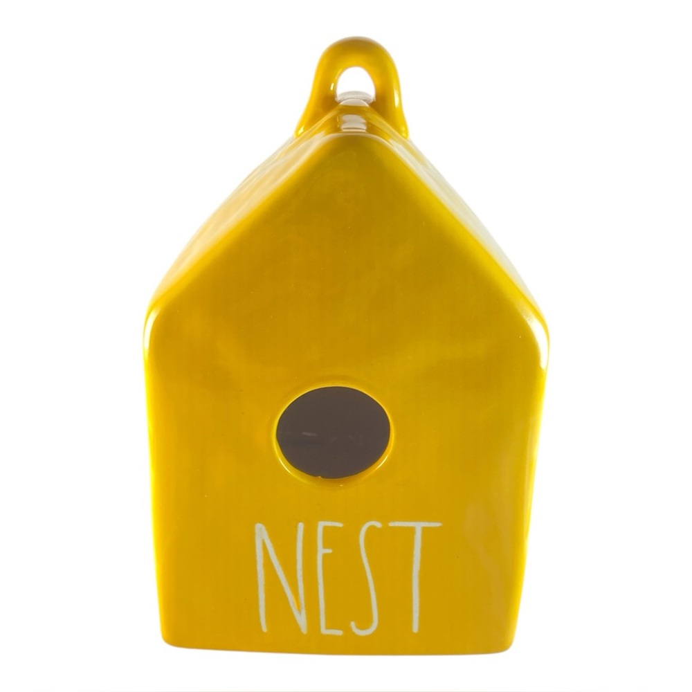 Rae Dunn Yellow Birdhouse Money Bank Nest Spring Country Farmhouse Decor